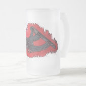Red Explosion Snowboarder mattierte Bier-Tasse Mattglas Bierglas (VorderseiteRechts)
