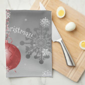 Red Extravagant Christmas Ornament Küchentücher (Viertel Falte)