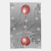 Red Extravagant Christmas Ornament Küchentücher (Vertikal)