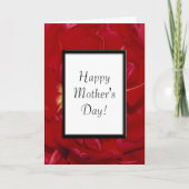 Red Extravagant Tulips Mütter Tag Karte (Vorderseite)