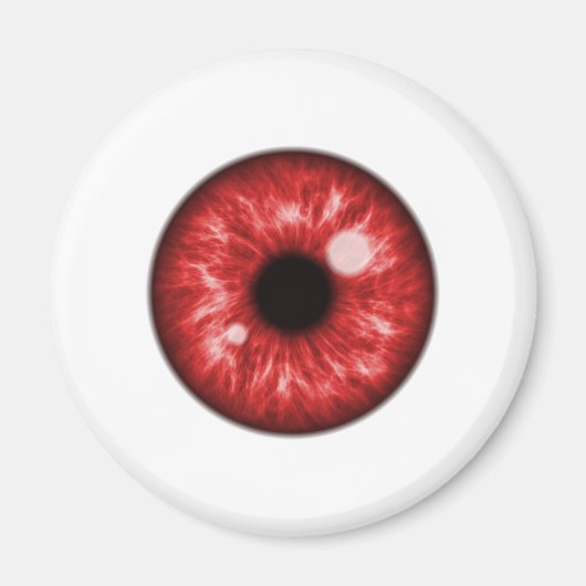 Red Eye Ball Funny Magnet (Vorne)