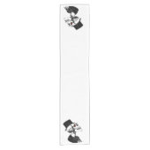 Red Eye Skeleton Kurzer Tischläufer (Vorderseite)