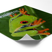 Red-Eye-Tree-Frog, RIBBIT!! Poster (Ecke)