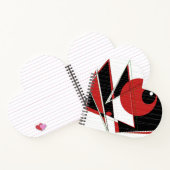 Red Eye Watching Heart Shaped Notebook Notizblock (Innenseite)