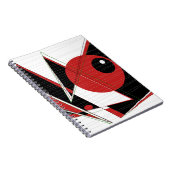 Red Eye Watching Spiral Notebook Notizblock (Rechte Seite)