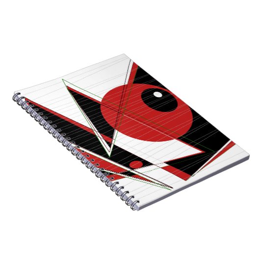 Red Eye Watching Spiral Notebook Notizblock (Rechte Seite)