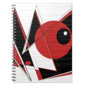 Red Eye Watching Spiral Notebook Notizblock (Vorderseite)