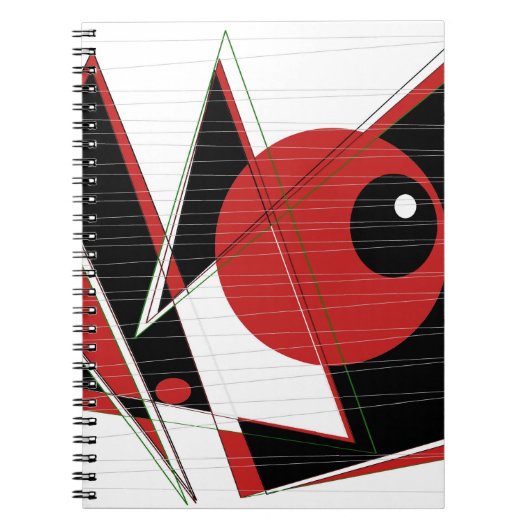 Red Eye Watching Spiral Notebook Notizblock (Vorderseite)