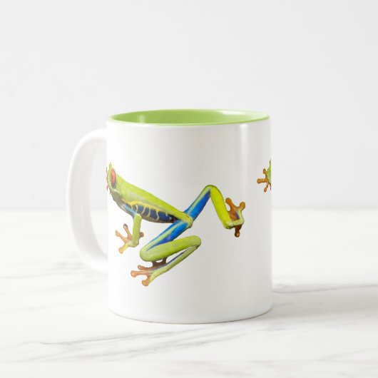 Red eyed tree frog zweifarbige tasse (Vorderseite Links)