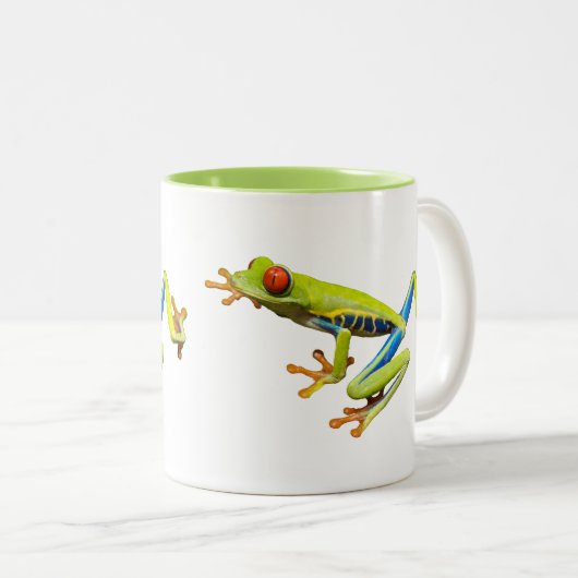 Red eyed tree frog zweifarbige tasse (VorderseiteRechts)