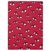 Red Eyes Pattern - Horror Gothic Ästhetik Klemmbrett (Rückseite)