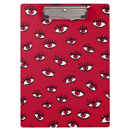Red Eyes Pattern - Horror Gothic Ästhetik Klemmbrett (Vorderseite)
