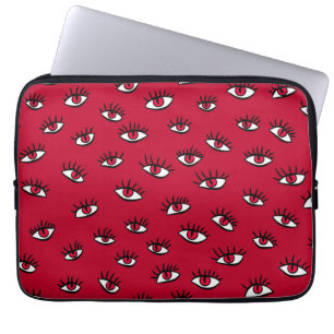 Red Eyes Pattern - Horror Gothic Ästhetik Laptopschutzhülle