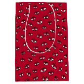 Red Eyes Pattern - Horror Gothic Ästhetik Mittlere Geschenktüte (Vorderseite)