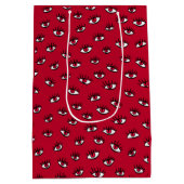 Red Eyes Pattern - Horror Gothic Ästhetik Mittlere Geschenktüte (Rückseite)
