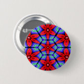 Red Fabrics Blume Muster Button (Vorne & Hinten)
