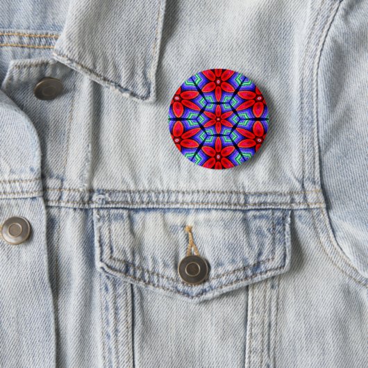 Red Fabrics Blume Muster Button (Beispiel)