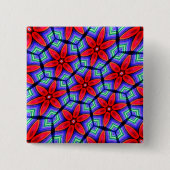 Red Fabrics Blume Muster Button (Vorderseite)