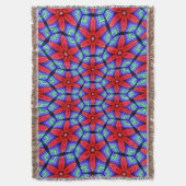 Red Fabrics Blume Muster Decke (Vorderseite Vertikal)