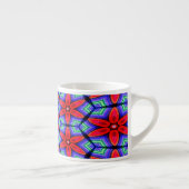 Red Fabrics Blume Muster Espressotasse (Rechts)