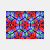 Red Fabrics Blume Muster Fleecedecke (Vorderseite (Horizontal))