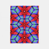 Red Fabrics Blume Muster Fleecedecke (Vorderseite)