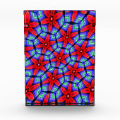 Red Fabrics Blume Muster Fotoblock (Vorderseite)