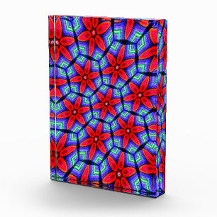 Red Fabrics Blume Muster Fotoblock
