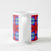 Red Fabrics Blume Muster Jumbo-Tasse (Rückseite)