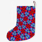 Red Fabrics Blume Muster Kleiner Weihnachtsstrumpf (Rückseite)