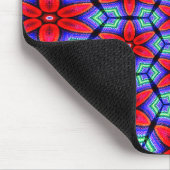 Red Fabrics Blume Muster Mousepad (Ecke)