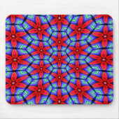 Red Fabrics Blume Muster Mousepad (Vorne)