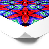 Red Fabrics Blume Muster Poster (Ecke)