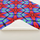 Red Fabrics Blume Muster Sherpadecke (3/4)