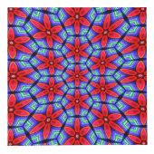 Red Fabrics Blume Muster Würfel (Rechts)