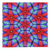Red Fabrics Blume Muster Würfel (Vorderseite)