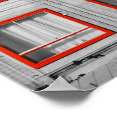 Red Facade Zuidoost Balcony Gebäude Fotografie Poster (Ecke)