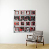 Red Facade Zuidoost Balcony Gebäude Fotografie Wandteppich (Beispiel (Horizontal))