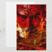 Red Face Graffiti Briefpapier (Vorne/Hinten)