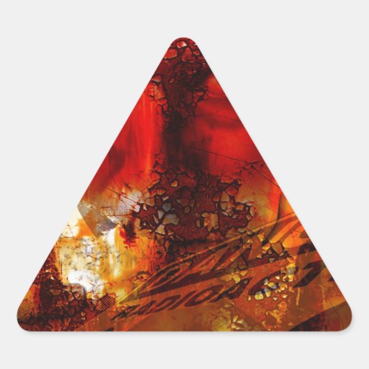 Red Face Graffiti Dreieckiger Aufkleber (Vorderseite)