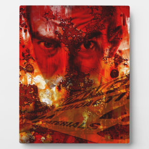 Red Face Graffiti Fotoplatte