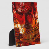 Red Face Graffiti Fotoplatte (Seite)