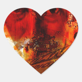 Red Face Graffiti Herz-Aufkleber