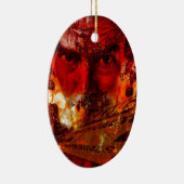 Red Face Graffiti Keramik Ornament (Rechts)