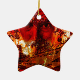 Red Face Graffiti Keramik Ornament