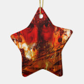 Red Face Graffiti Keramik Ornament (Links)