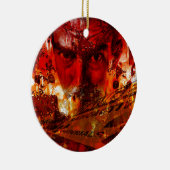 Red Face Graffiti Keramik Ornament (Rechts)