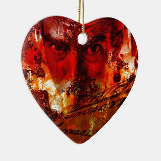 Red Face Graffiti Keramikornament (Rechts)