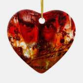 Red Face Graffiti Keramikornament (Vorne)