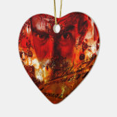 Red Face Graffiti Keramikornament (Links)